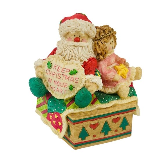 Vtg San Francisco Music Box Company Keep Christmas In Your Heart Santa Tested - Picture 1 of 10